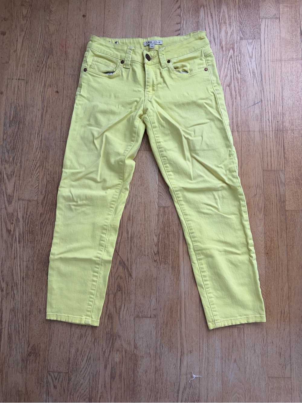 CAbi Women’s Bright Yellow Cropped Jeans